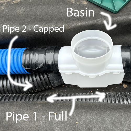 Catch basin hole prepared
